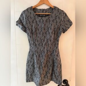 Elegant Gray Patterned Dress